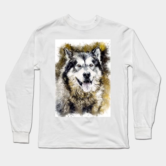 American Alsatian / Dire Wolf Long Sleeve T-Shirt by Naumovski